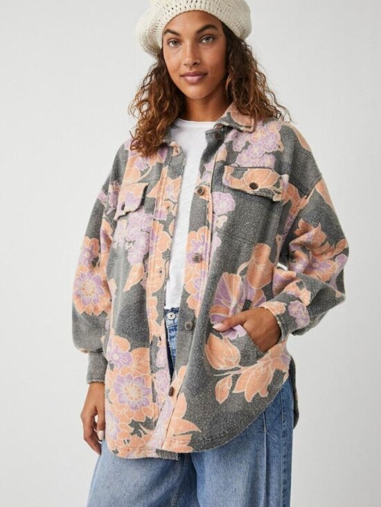 Free People Jackets & Blazers - NEW Free People Women's S Printed Ruby Jacket NWT $178